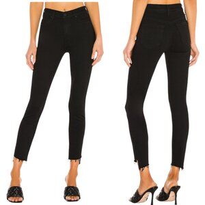 Mother Stunner Zip Ankle Step Fray Jeans Size 23 In Not Guilty Raw Frayed Hem